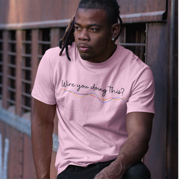 Black American man wearing Kooky's funny t-shirt