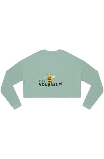 Women's Midweight Crop Sweatshirt "Bee Yourself"