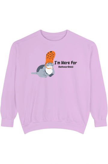 Women's Medium Heavy Sweatshirt "I'm Here For Awkwardness"