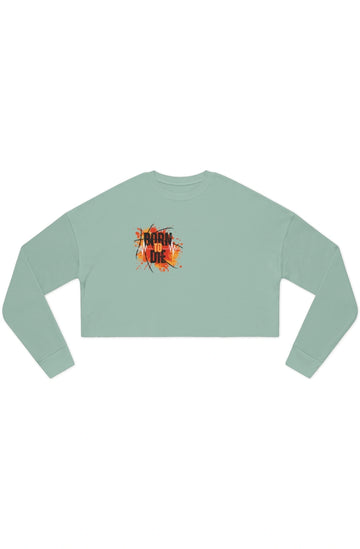 Women's Midweight Cropped Sweatshirt "Born To Die"