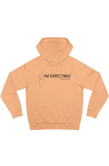 Women's Medium Heavy Hoodie "I'm Expecting! A Great Holiday!"
