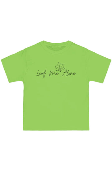 Men's Midweight Beefy T-Shirt "Leaf Me Alone"
