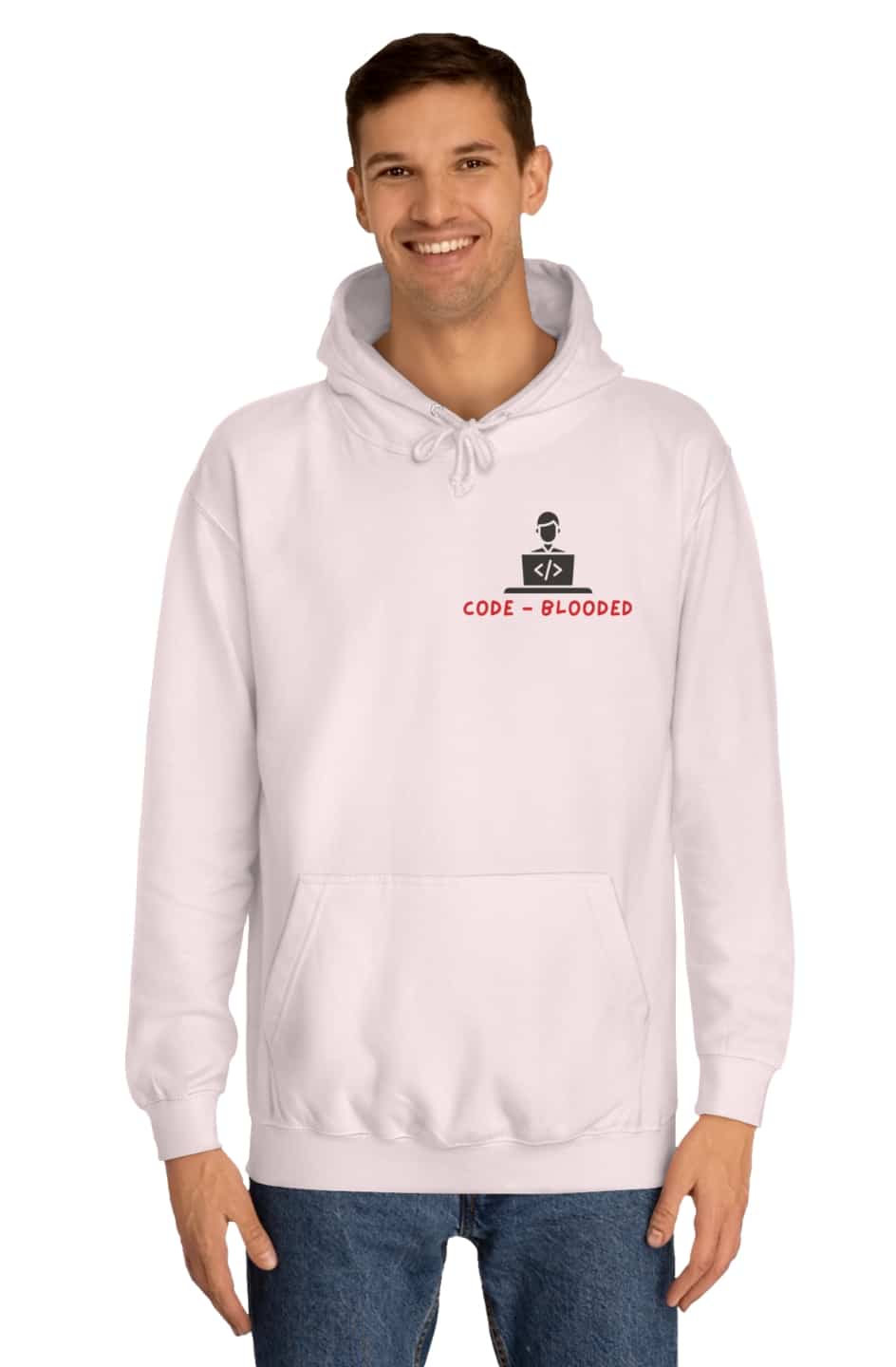 Men's Midweight College Hoodie  "Code-Blooded"