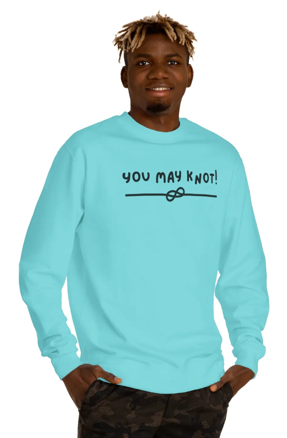 Men's Midweight Crewneck Sweatshirt "You May Knot!"