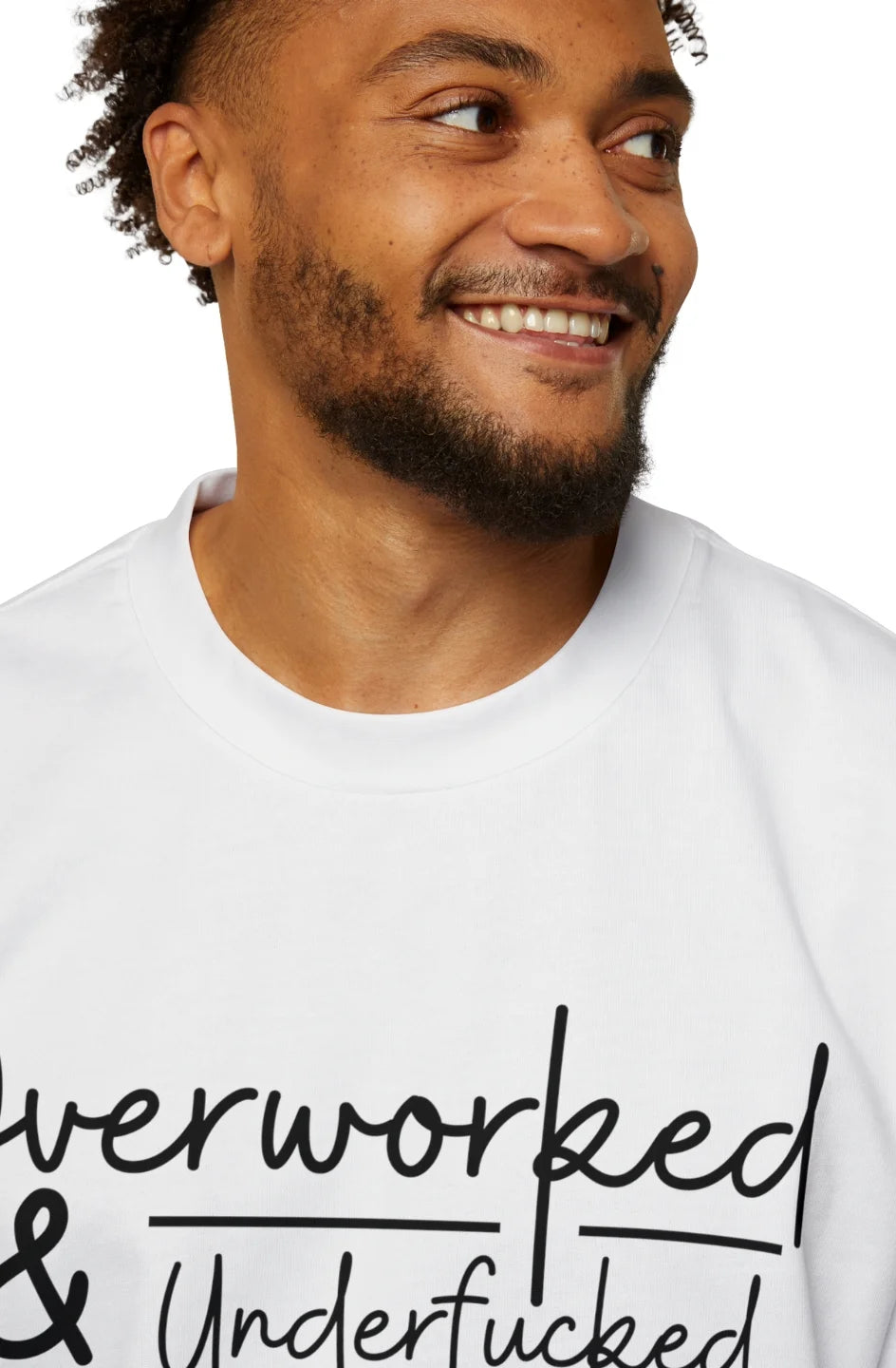 Men's Medium Heavy Boxy Tee "Overworked and Underfu*ked"