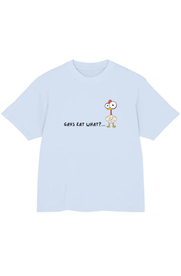 Women's Heavy Boxy Tee "Gays Eat What?"