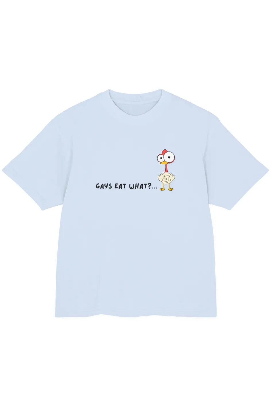 Women's Heavy Boxy Tee "Gays Eat What?"