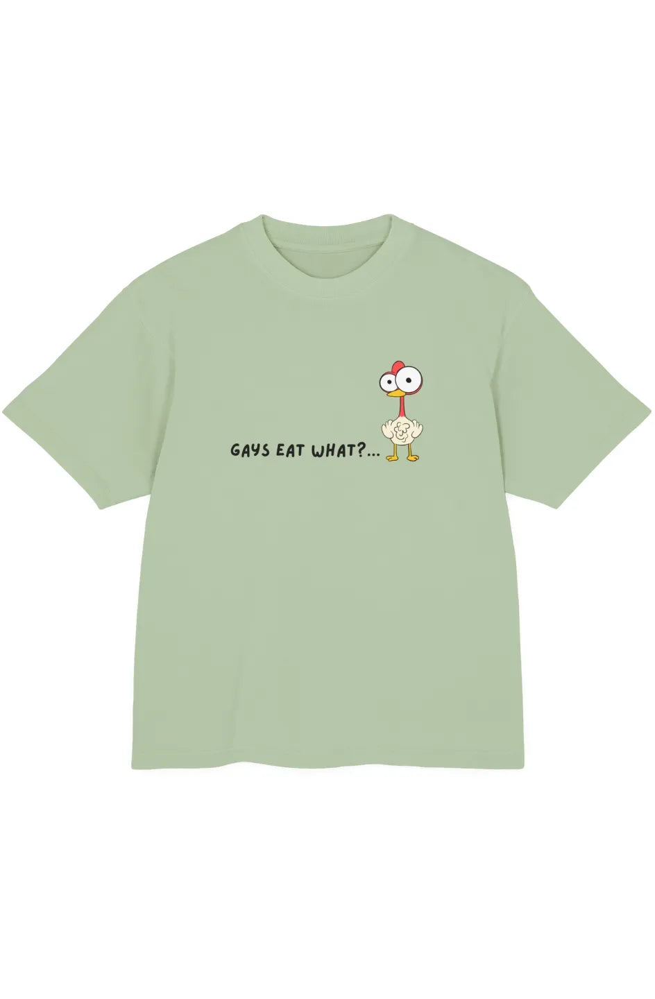 Women's Heavy Boxy Tee "Gays Eat What?"