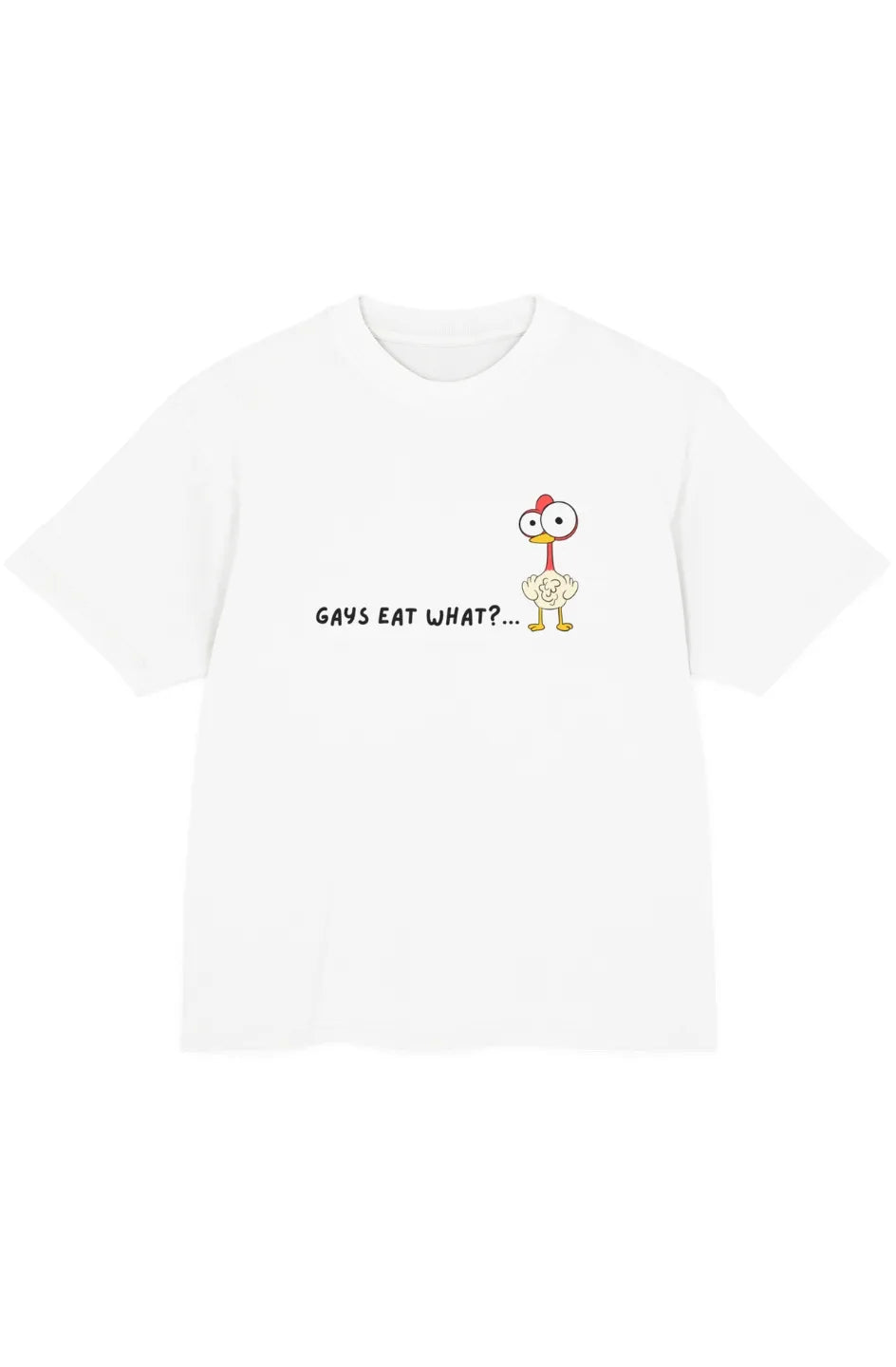 Women's Heavy Boxy Tee "Gays Eat What?"