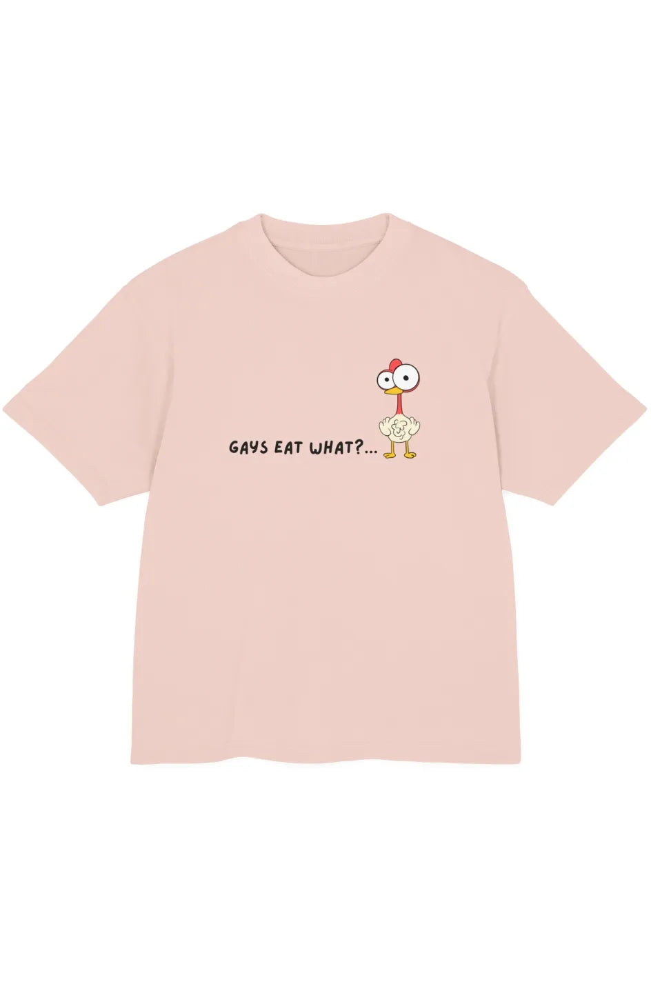 Women's Heavy Boxy Tee "Gays Eat What?"