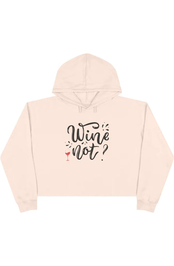 Women's Midweight Crop hoodie "Wine Not?"