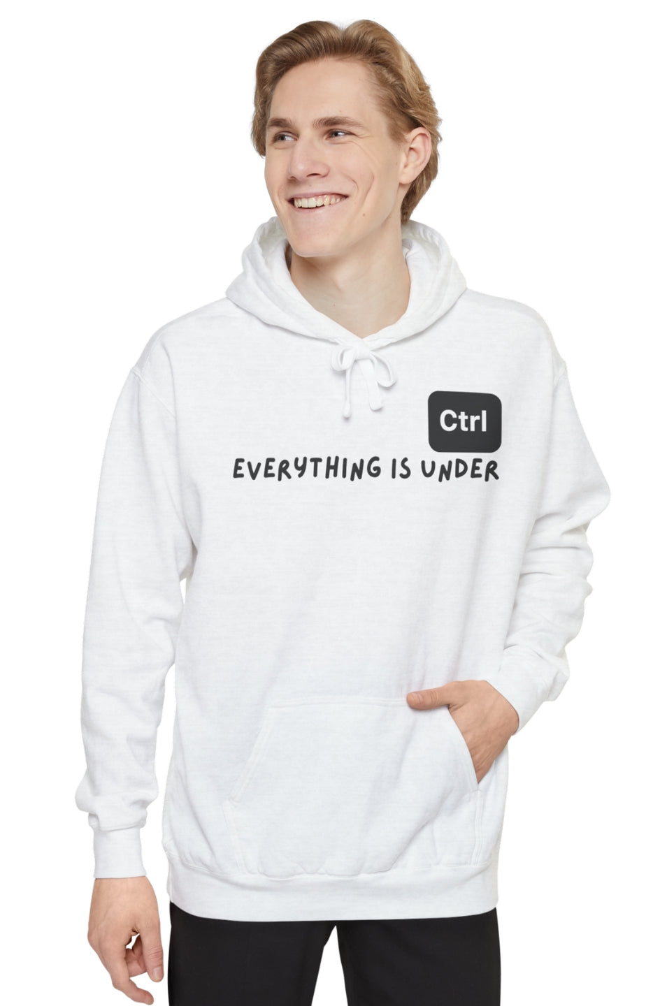 Men's Medium Heavy Hoodie "Everything is under control"