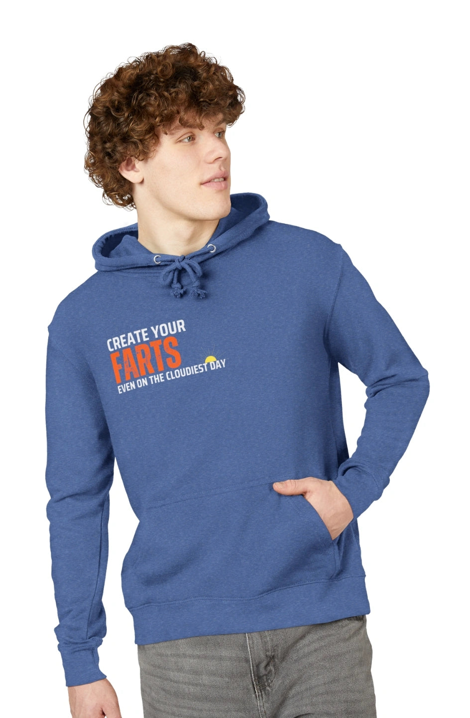 Men's Midweight Hoodie "Create Your Farts Even on The Cloudiest Day"