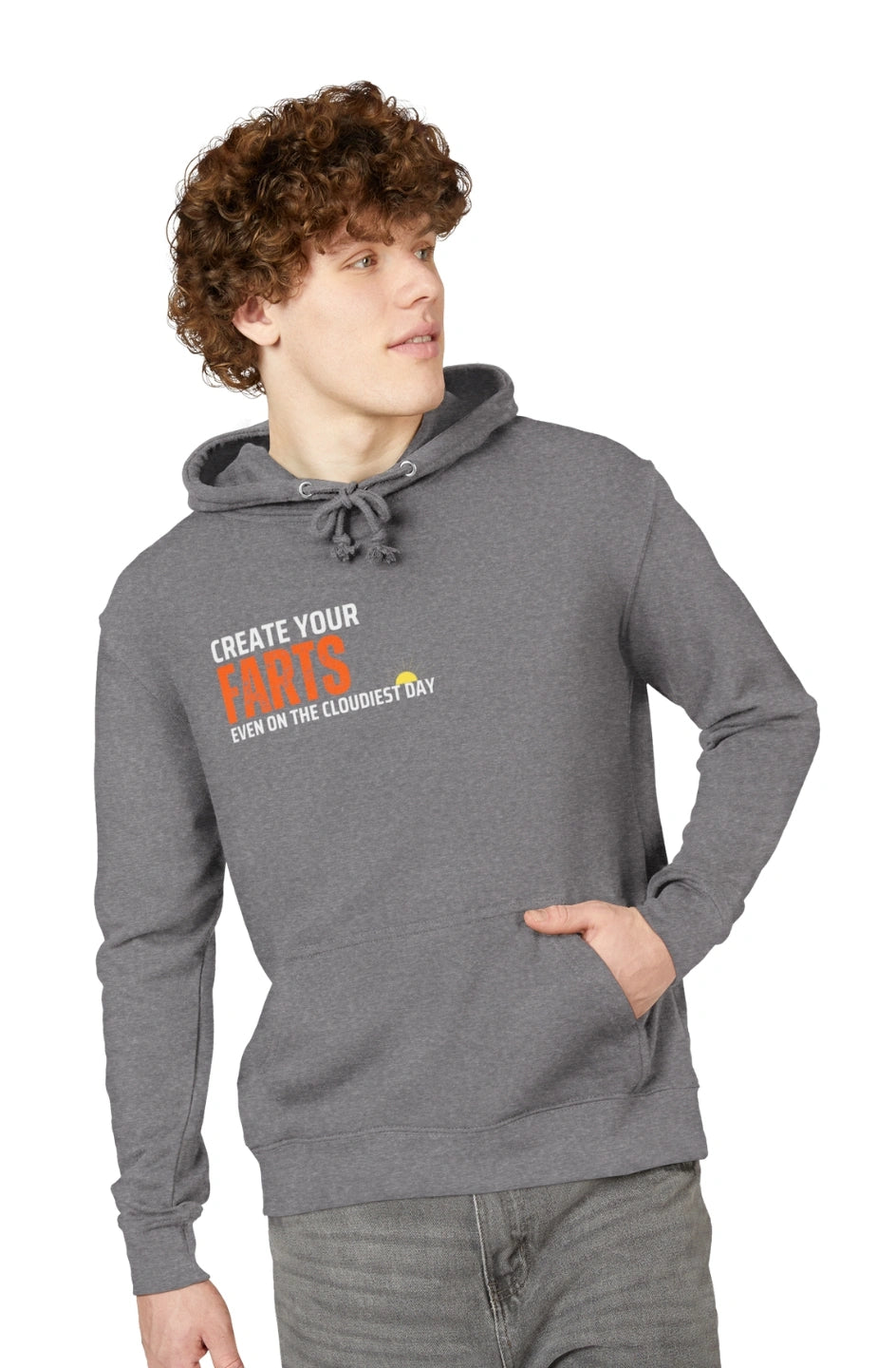 Men's Midweight Hoodie "Create Your Farts Even on The Cloudiest Day"