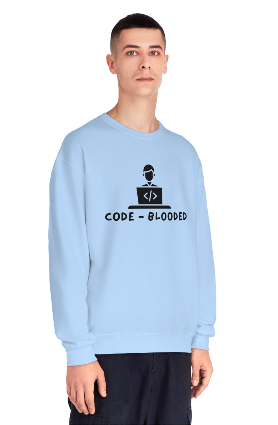 Men's Crewneck Sweatshirt "Code Blooded"