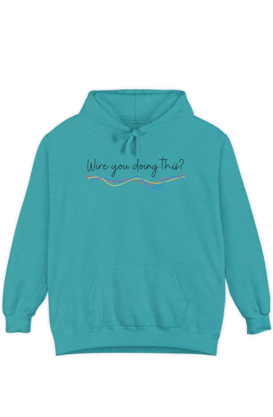 Men's Heavyweight Hoodie "Wire You Doing This?"
