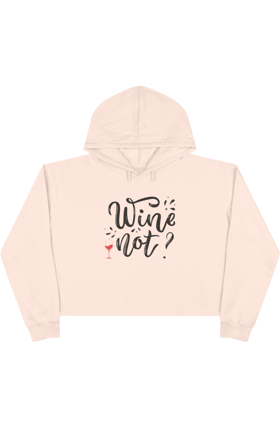 Women's Midweight Crop hoodie "Wine Not?"