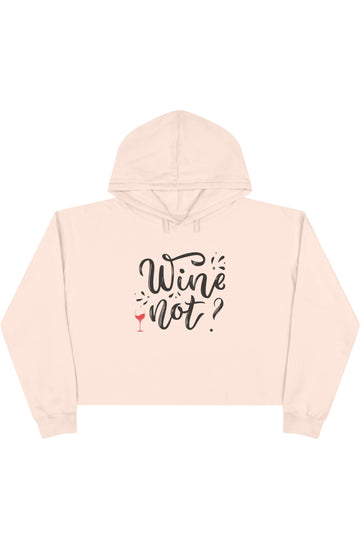 Women's Midweight Crop hoodie "Wine Not?"