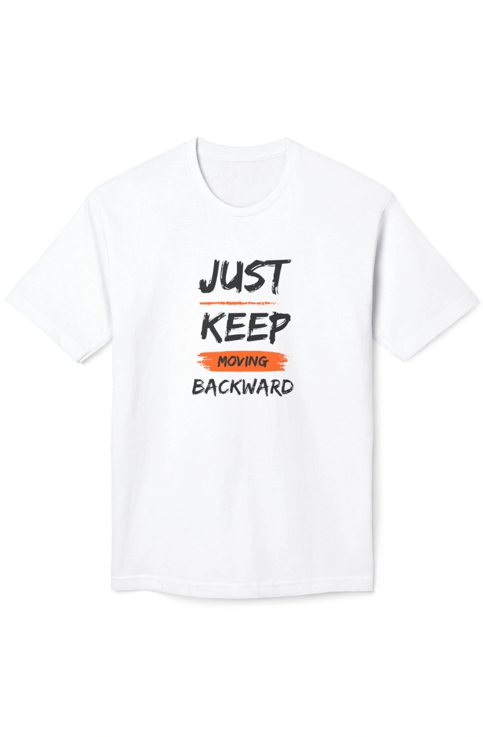 Men's Midweight T-shirt "Just Keep Moving Backward"