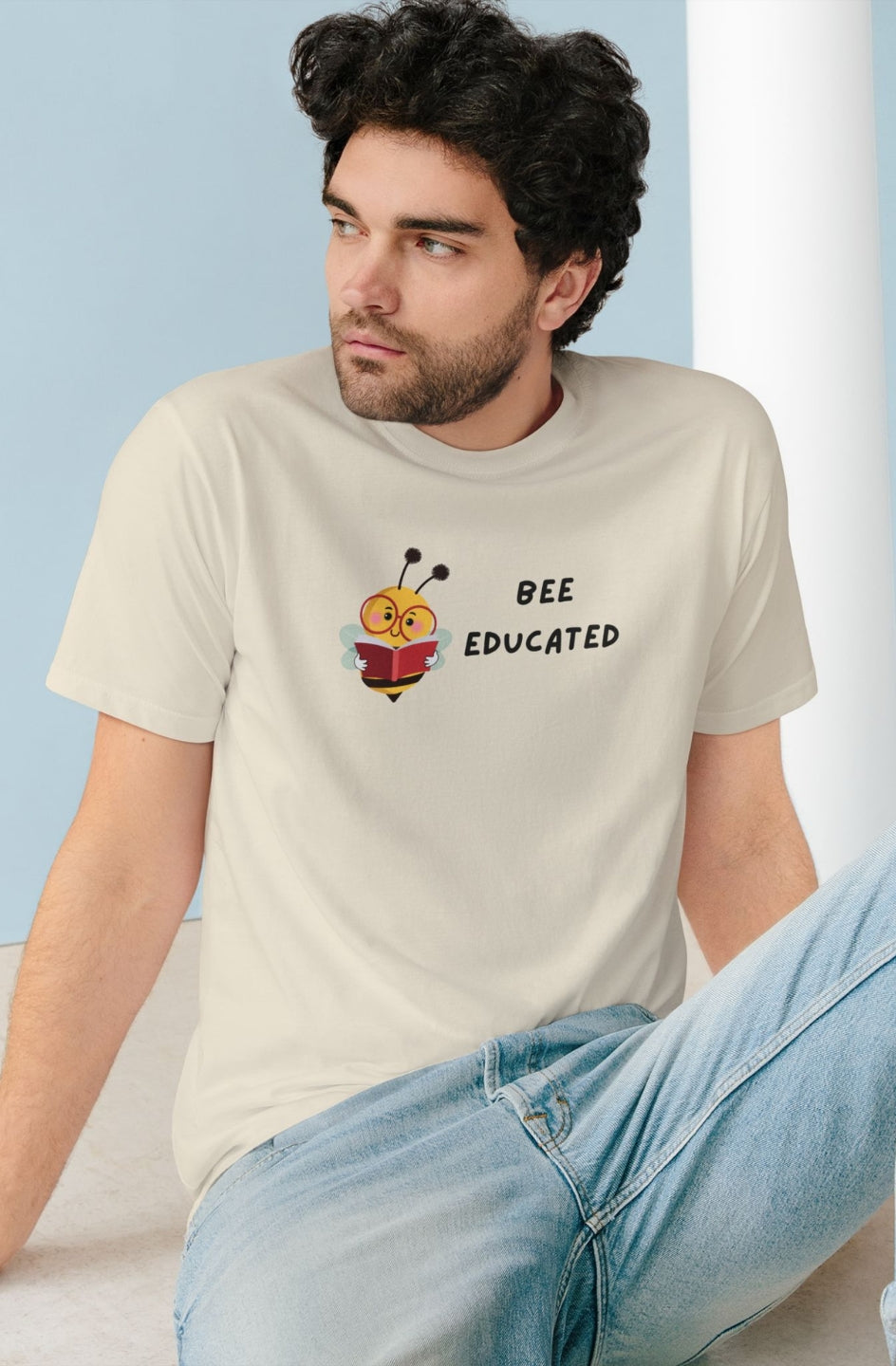 Men's Organic Cotton T-Shirt "Bee Educated"