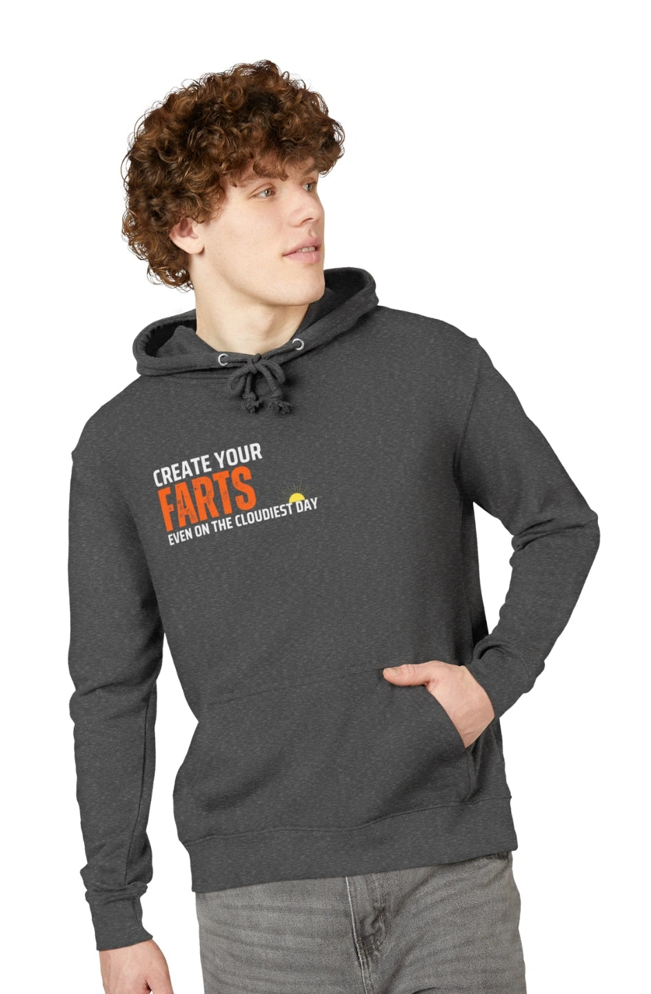 Men's Midweight Hoodie "Create Your Farts Even on The Cloudiest Day"