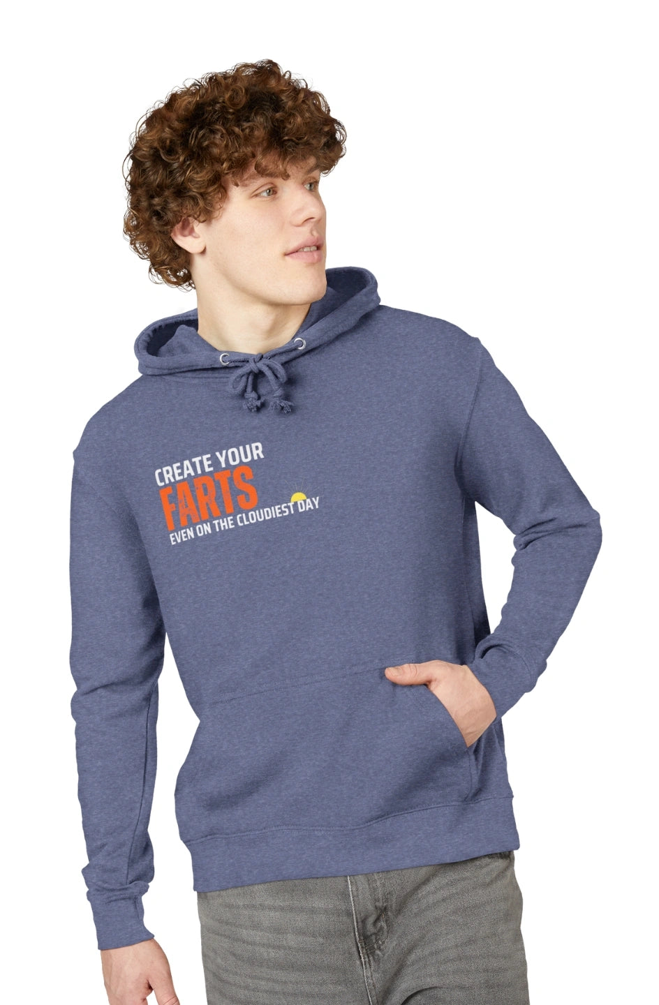 Men's Midweight Hoodie "Create Your Farts Even on The Cloudiest Day"