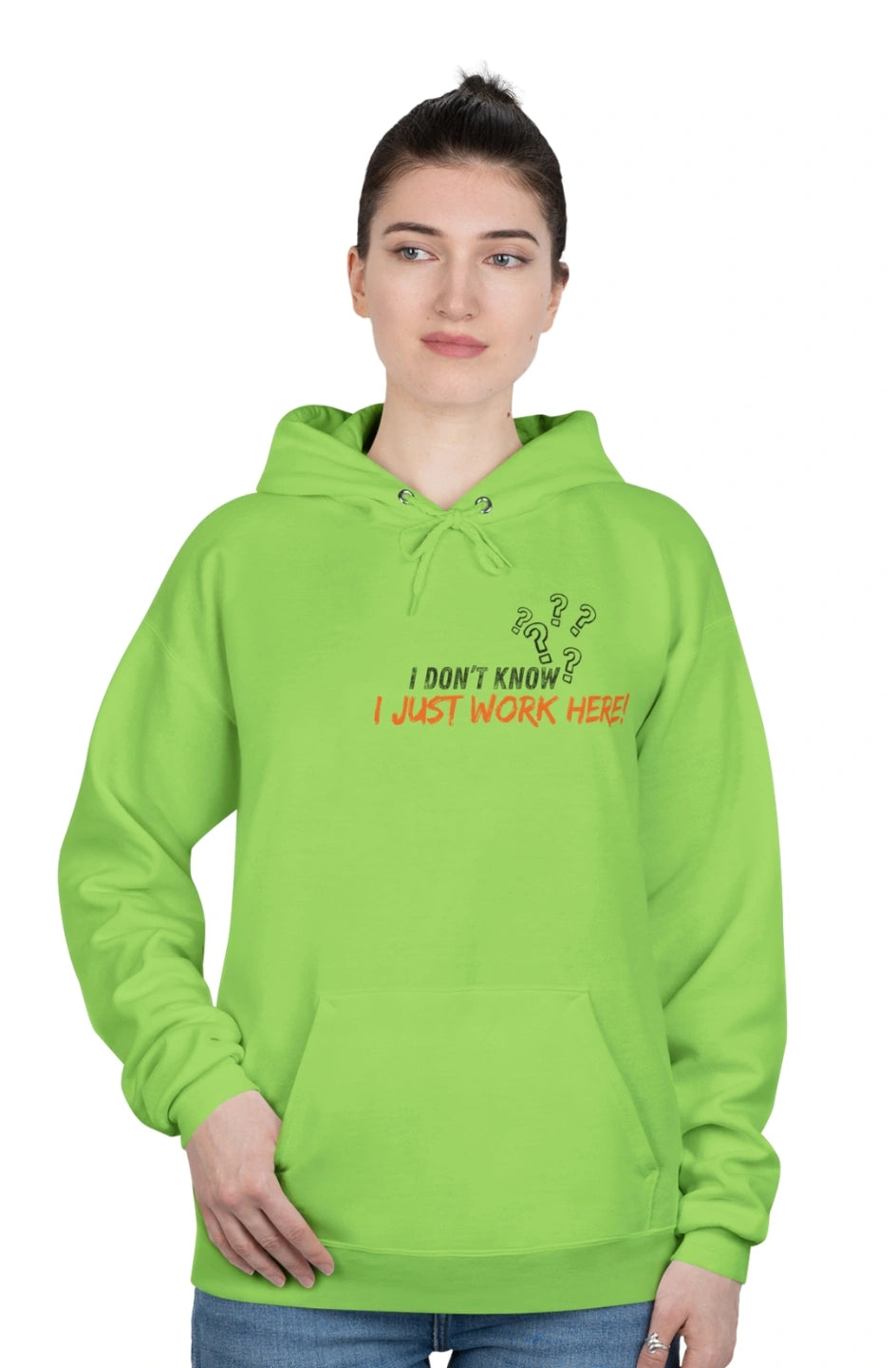 Women's Midweight Hoodie "I Don't Know, I Just Work Here"