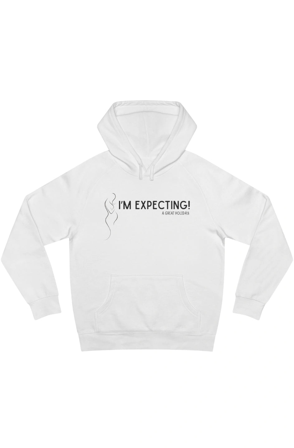 Women's Medium Heavy Hoodie "I'm Expecting! A Great Holiday!"