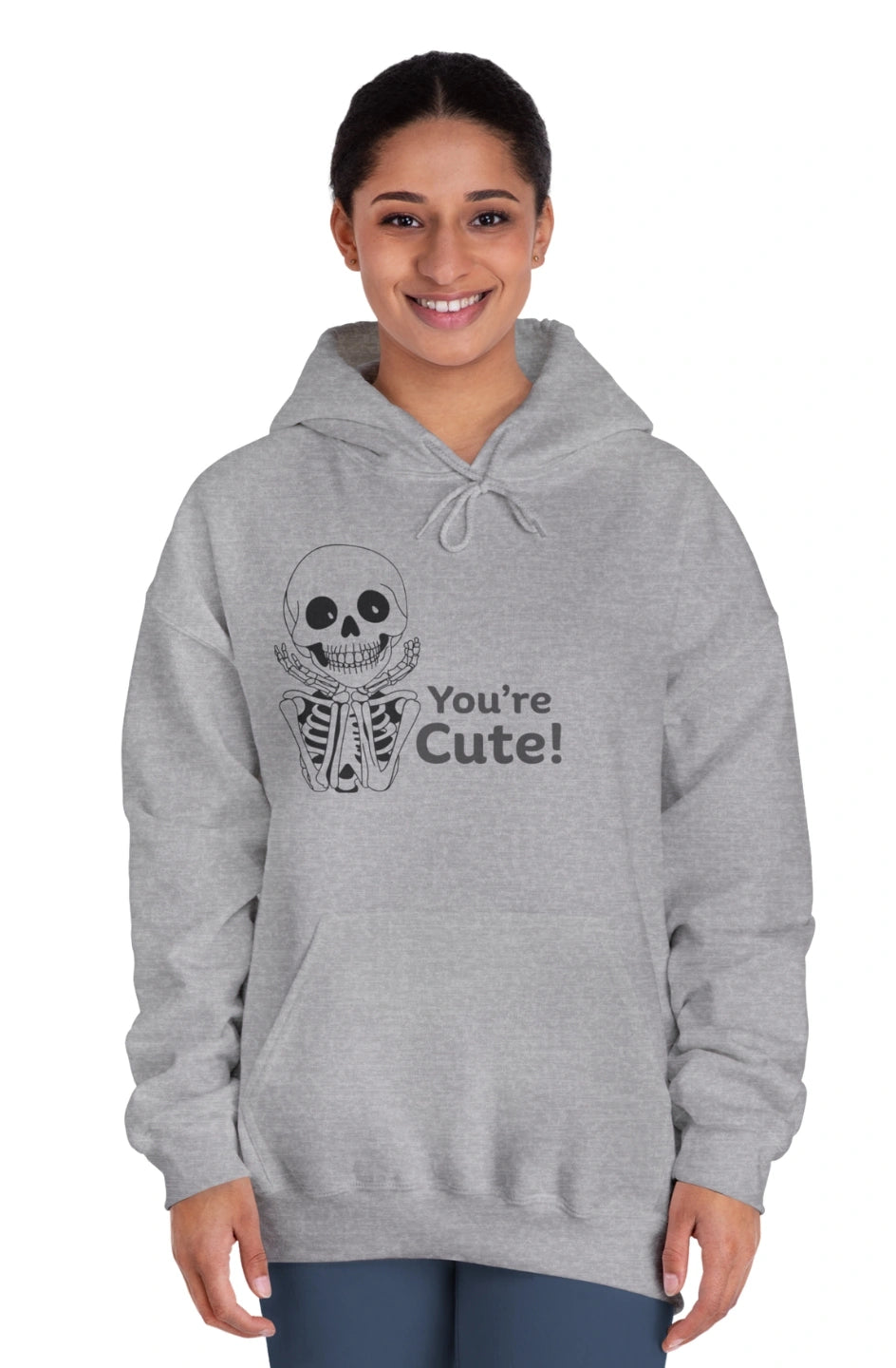 Women's Medium Heavy Hoodie "You're Cute"