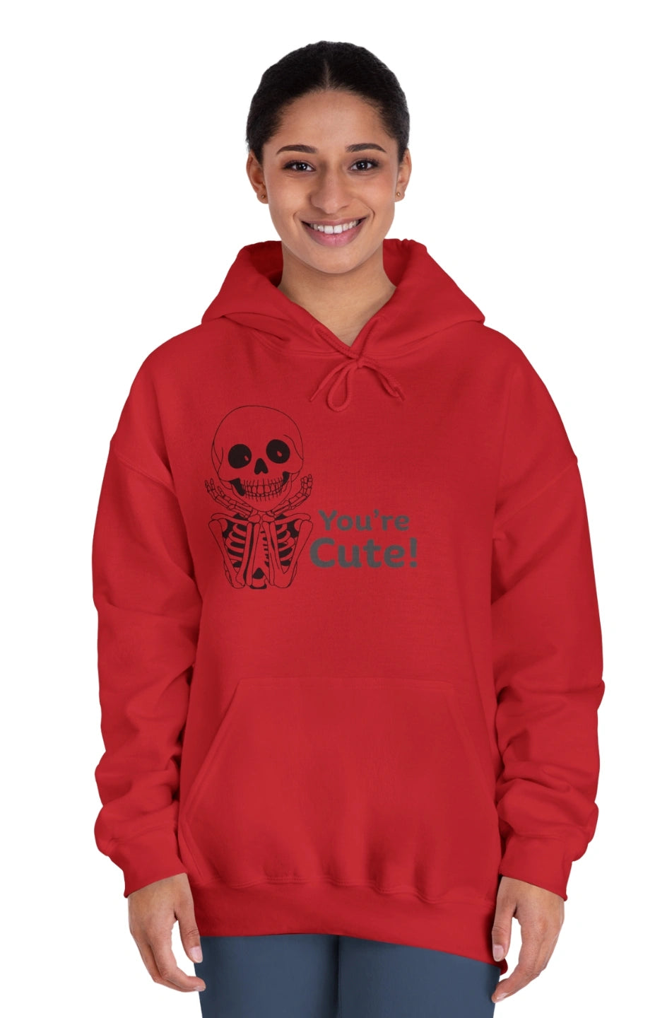 Women's Medium Heavy Hoodie "You're Cute"