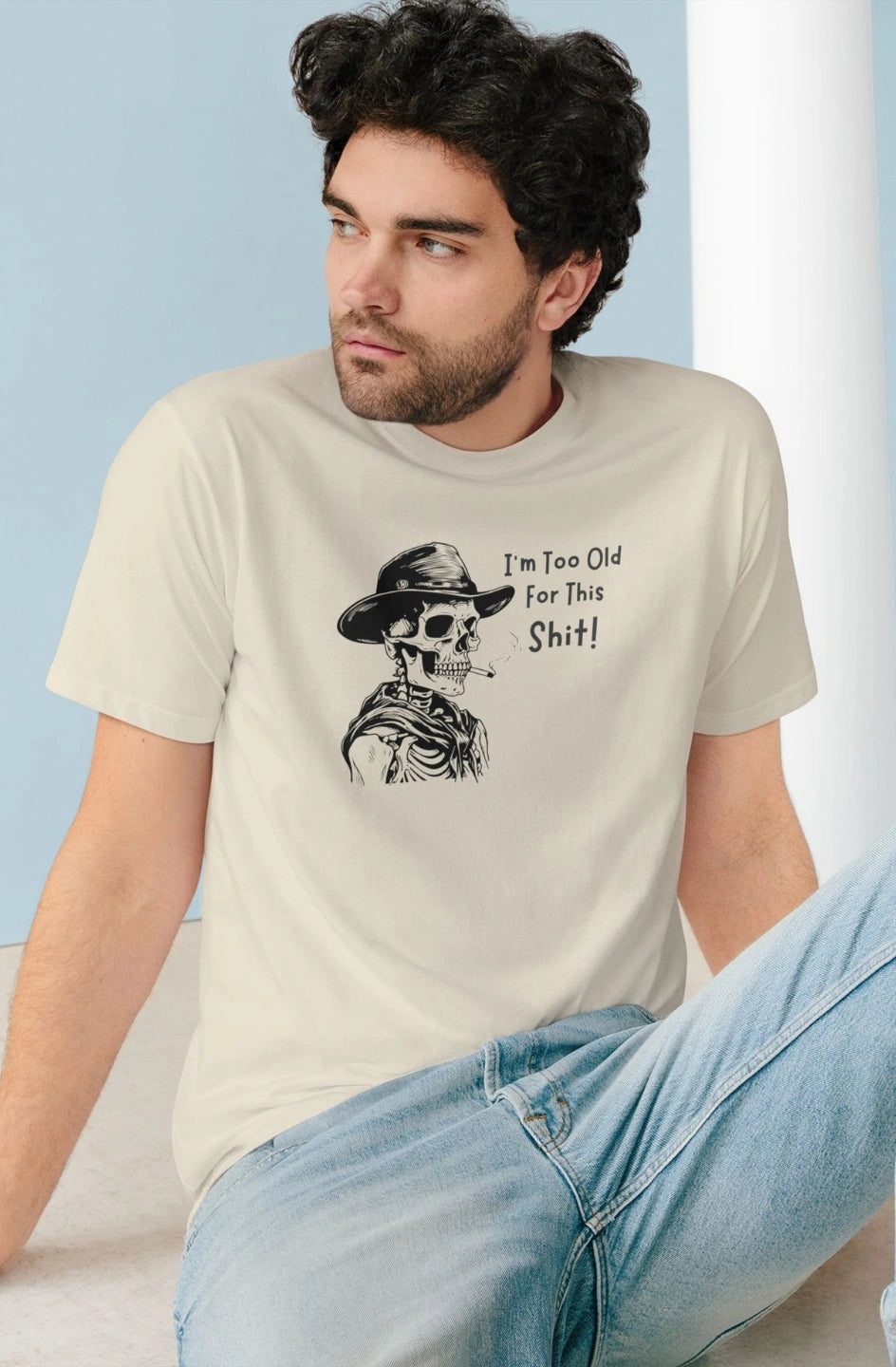 Men's Midweight T-shirt "I'm Too Old For This Shit!"