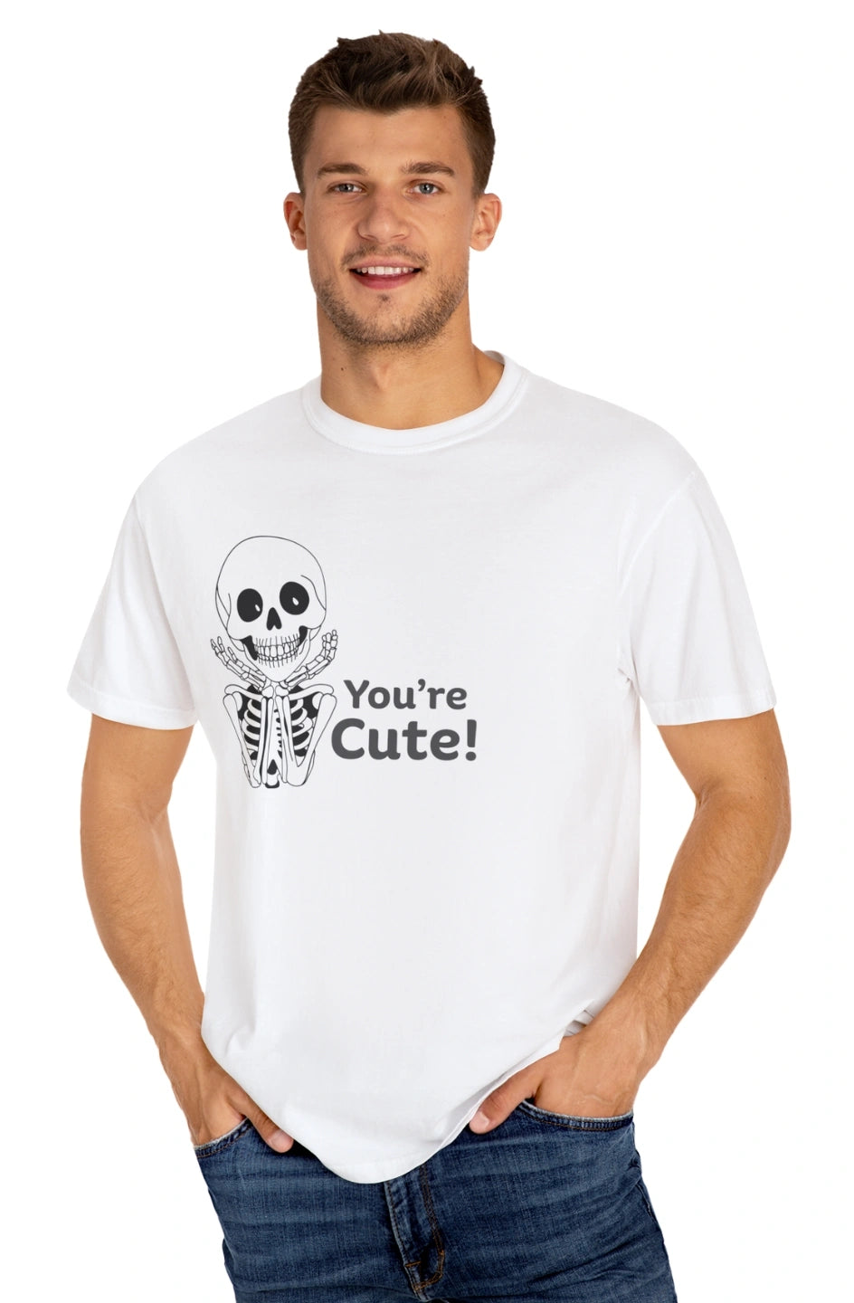 Men's Midweight Garment-Dyed T-shirt "You're Cute"