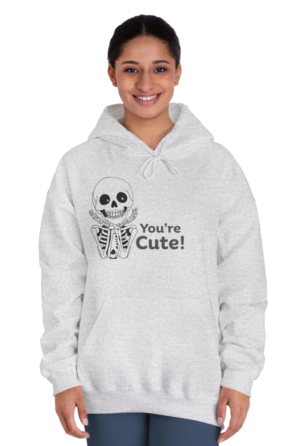 Women's Medium Heavy Hoodie "You're Cute"