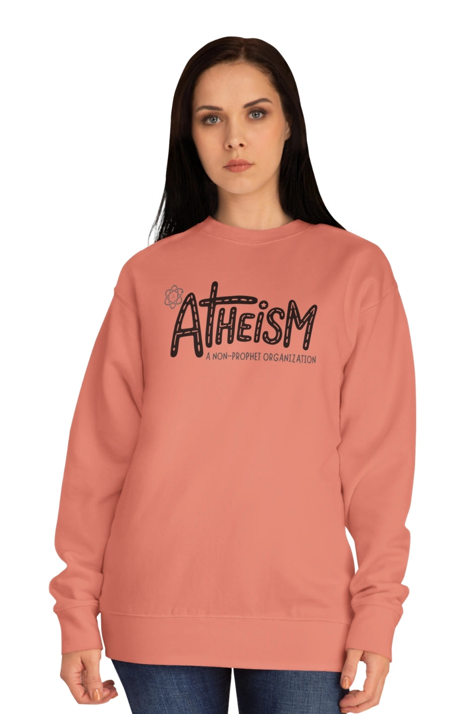 Women's Medium Heavy Sweatshirt "Atheism: A Non-Prophet Organization"