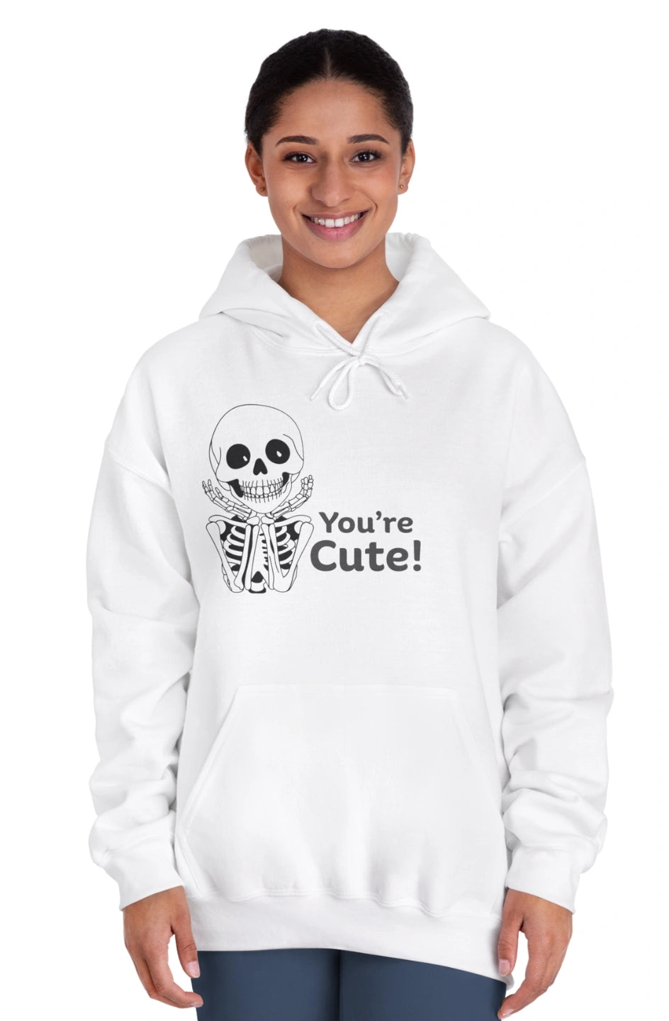 Women's Medium Heavy Hoodie "You're Cute"