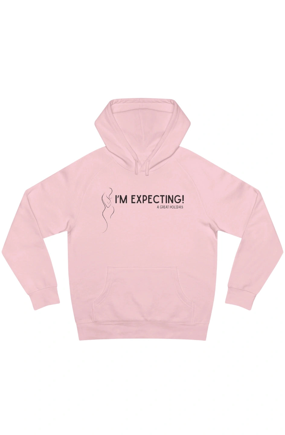 Women's Medium Heavy Hoodie "I'm Expecting! A Great Holiday!"