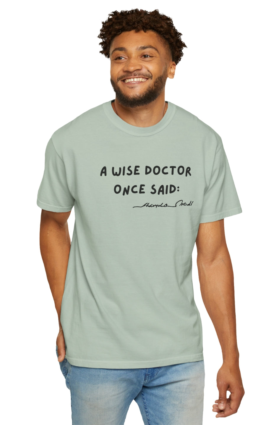 Men's Garment-Dyed Midweight T-shirt "Wise Doctor"