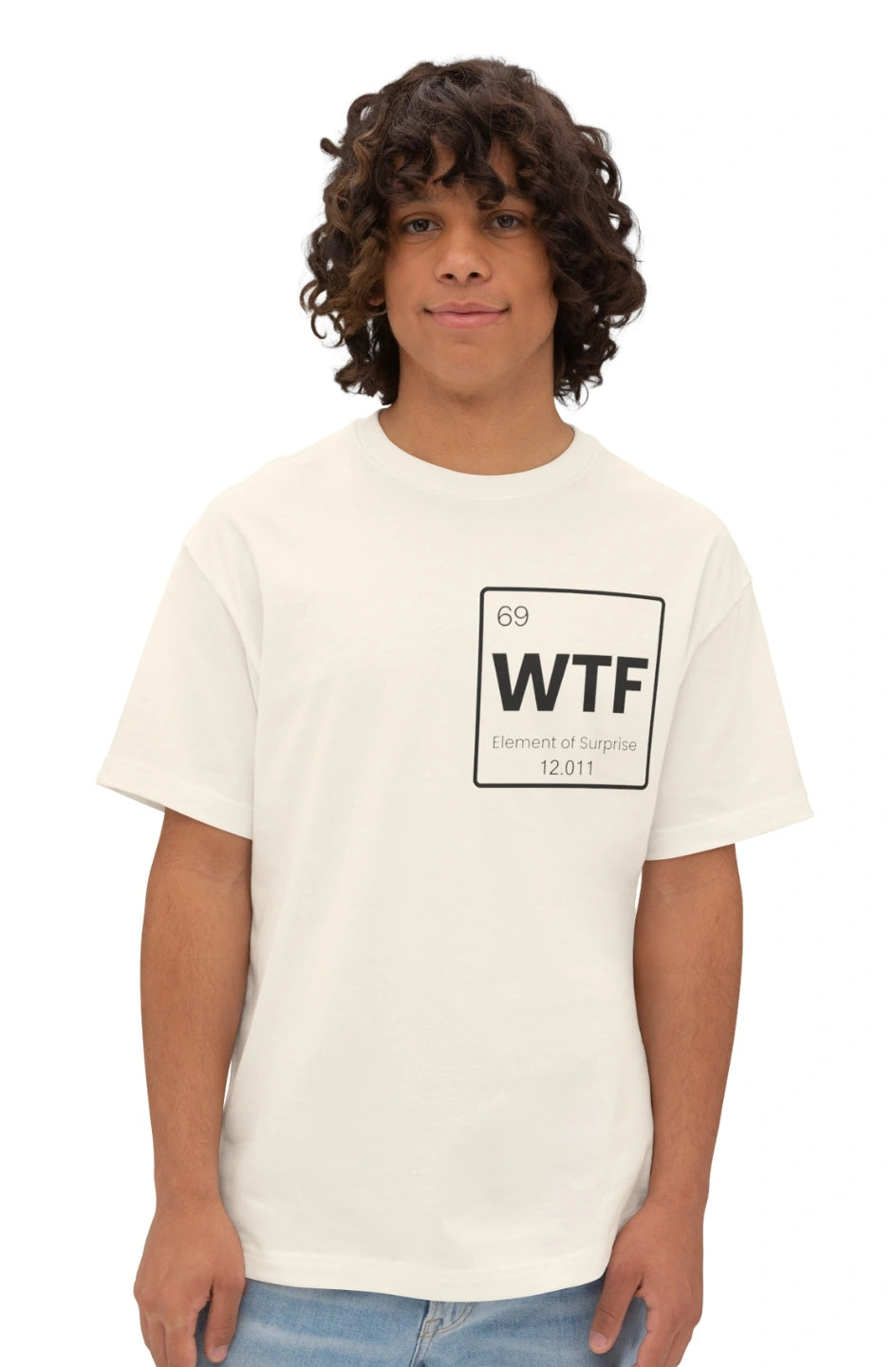 Men's Midweight Boxy Tee "WTF: Element of Surprise"