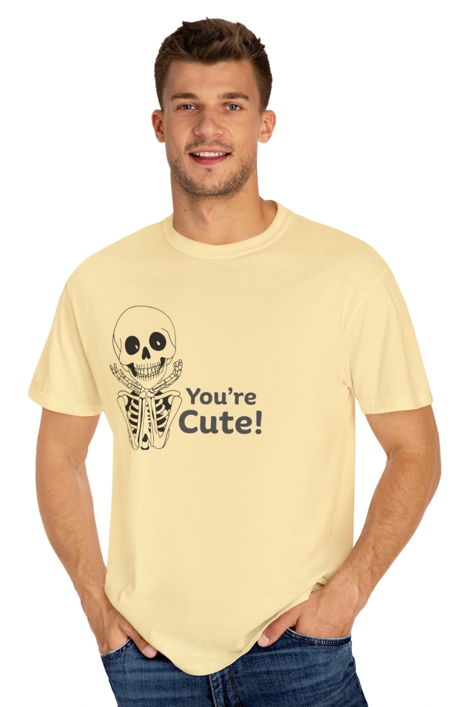 Men's Midweight Garment-Dyed T-shirt "You're Cute"