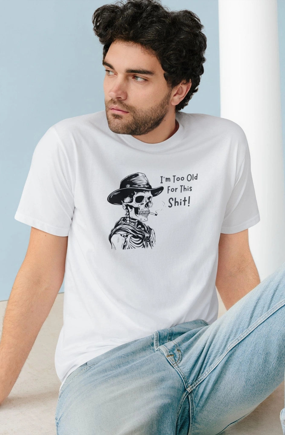 Men's Midweight T-shirt "I'm Too Old For This Shit!"