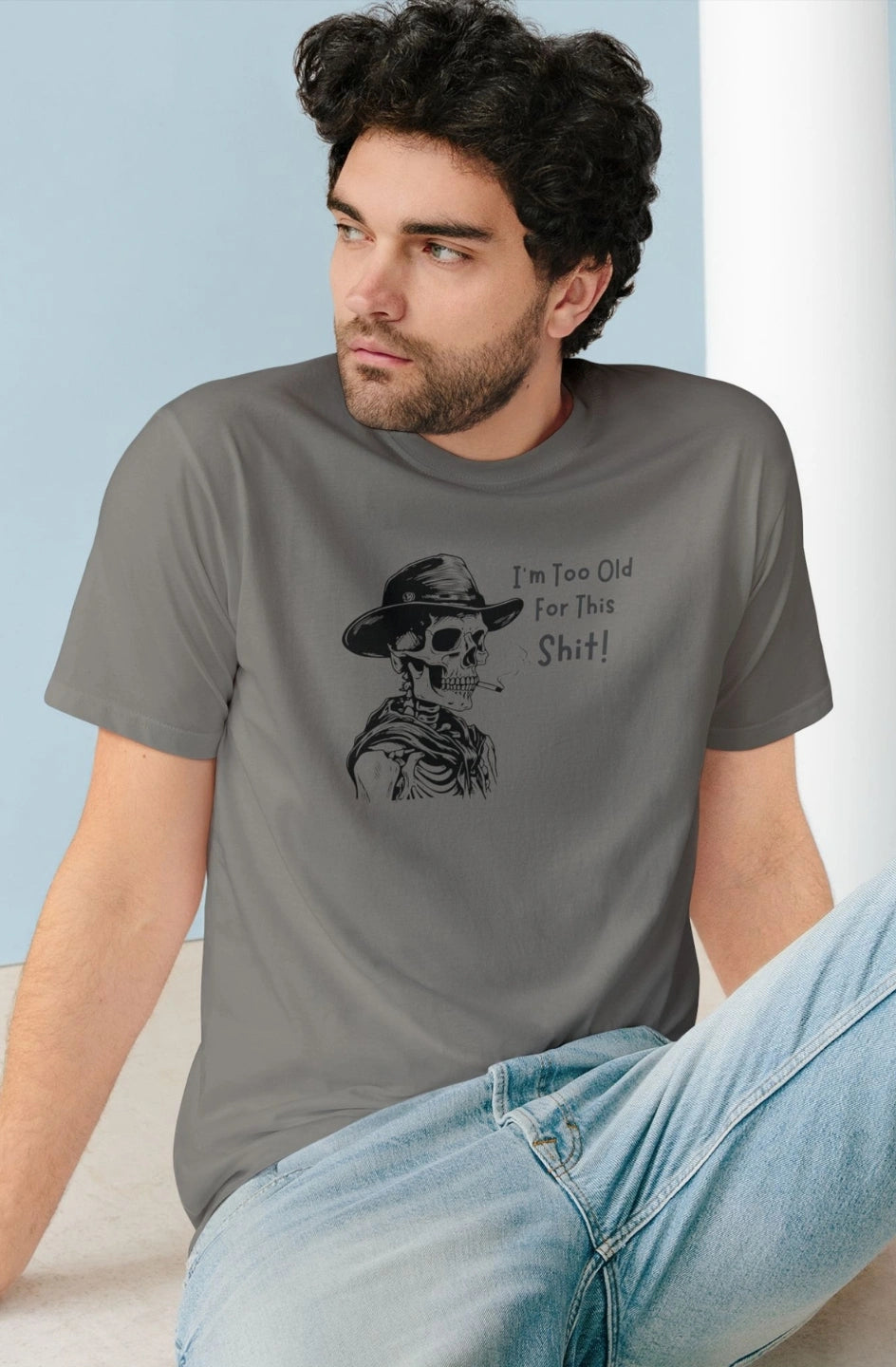 Men's Midweight T-shirt "I'm Too Old For This Shit!"