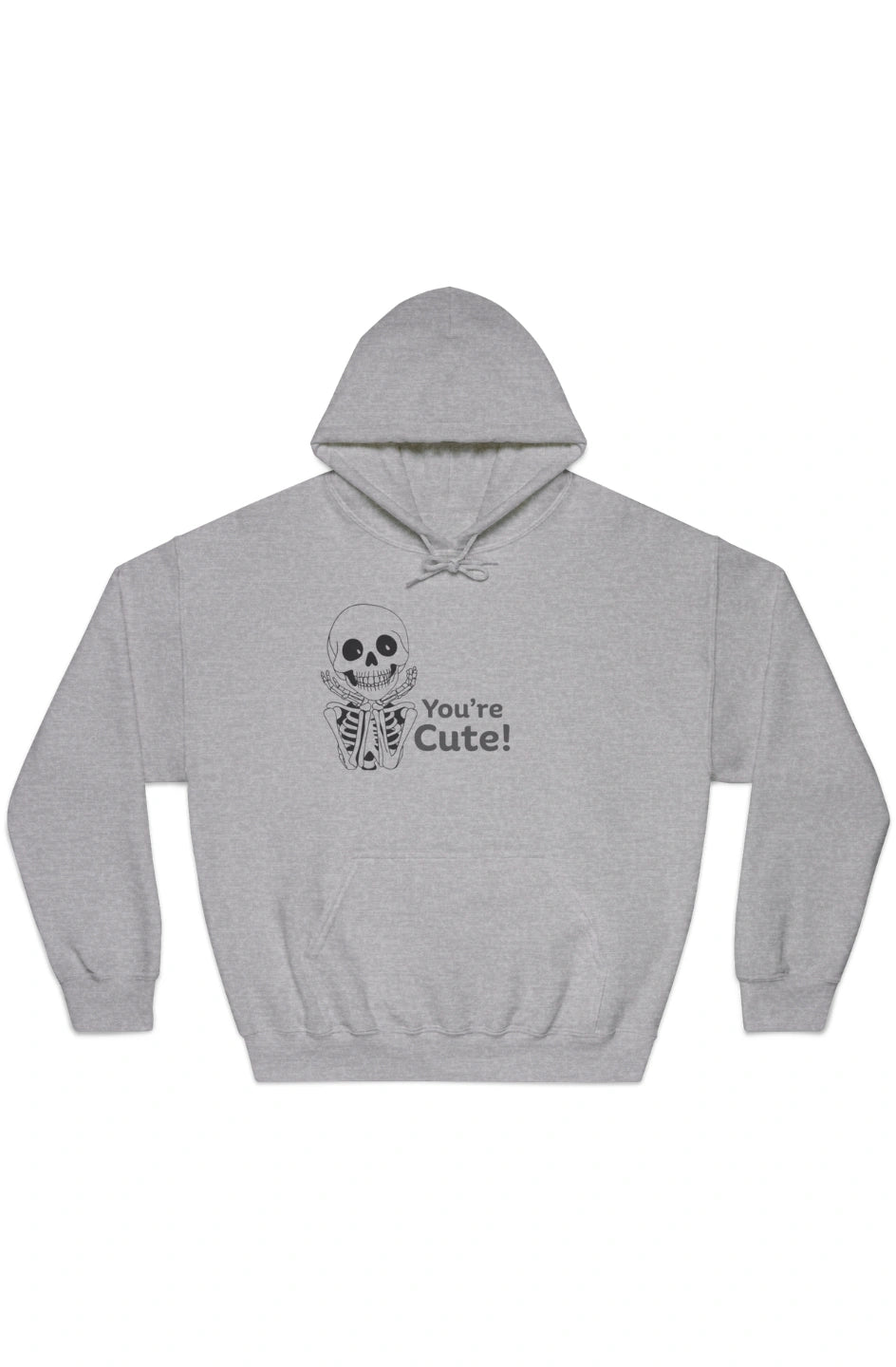 Women's Medium Heavy Hoodie "You're Cute"