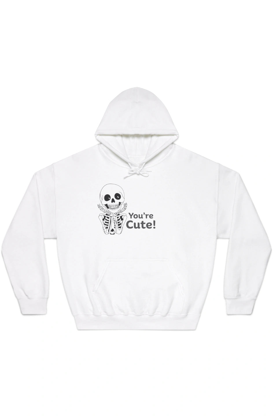 Women's Medium Heavy Hoodie "You're Cute"