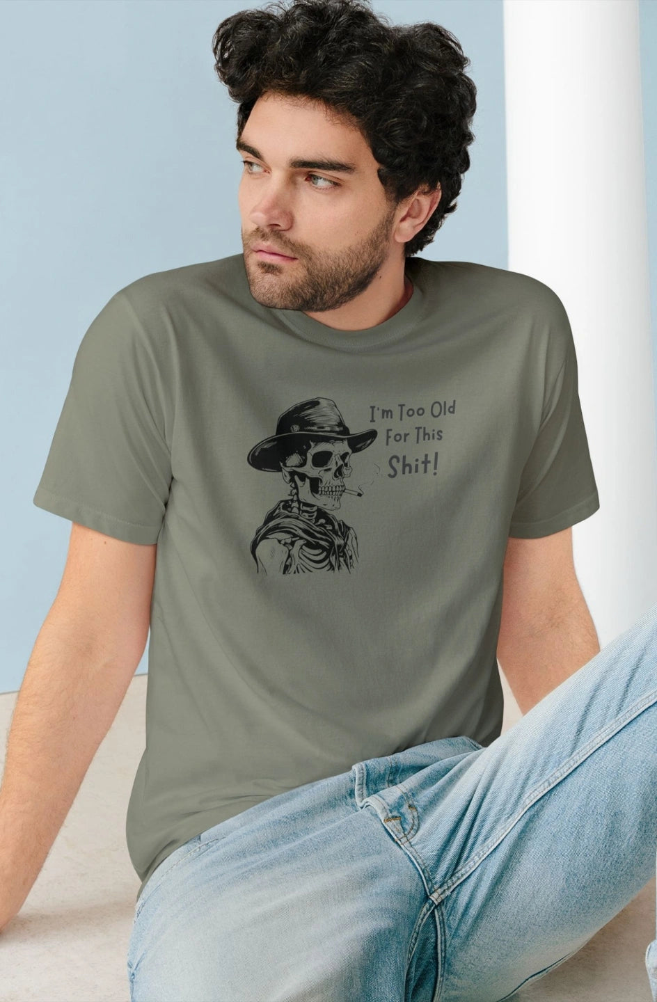 Men's Midweight T-shirt "I'm Too Old For This Shit!"