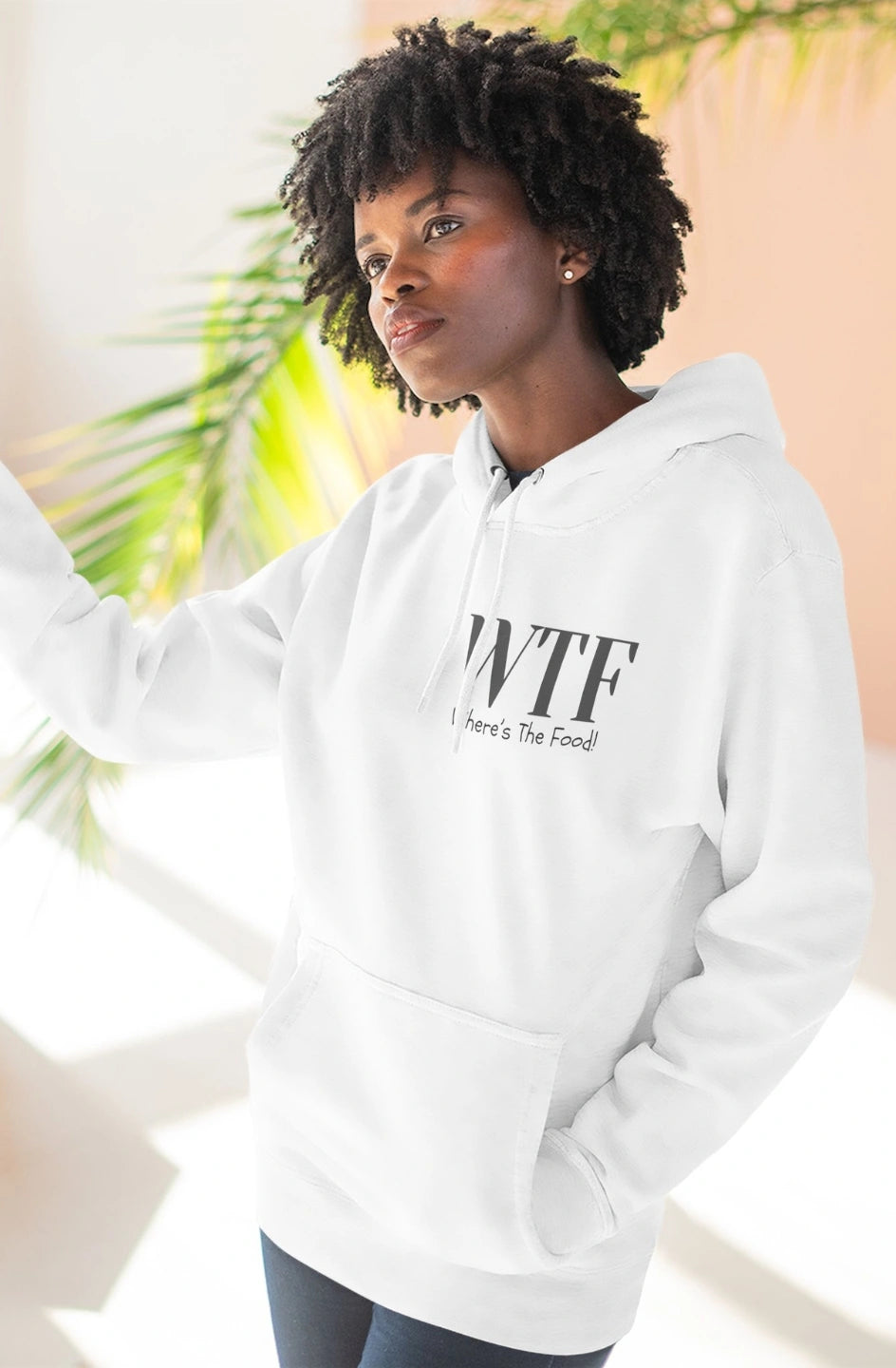 Women's Medium Heavy Hoodie "WTF - Where's The Food"