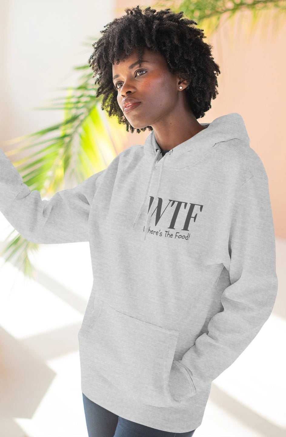 Women's Medium Heavy Hoodie "WTF - Where's The Food"
