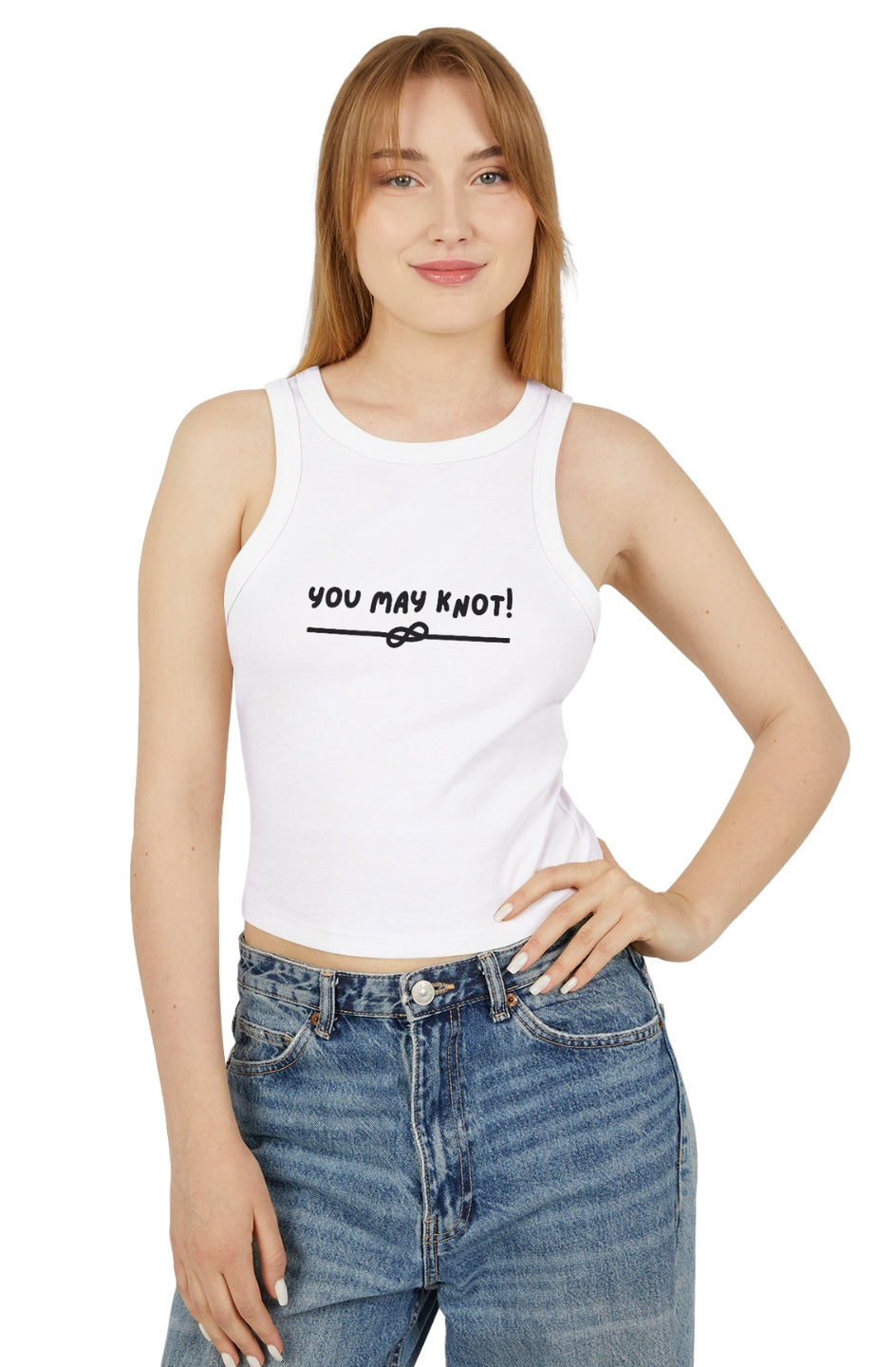 Women's Micro Rib Tank Top "You may knot"