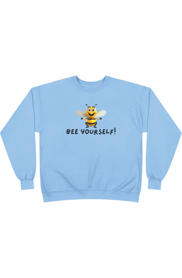 Men's Midweight Crewneck Sweatshirt "Bee Yourself" Wordplay