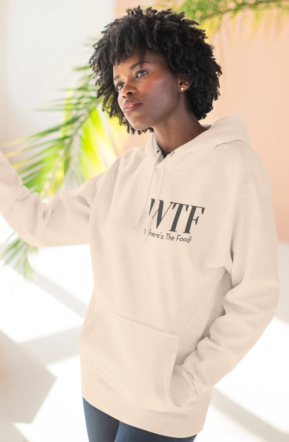 Women's Medium Heavy Hoodie "WTF - Where's The Food"