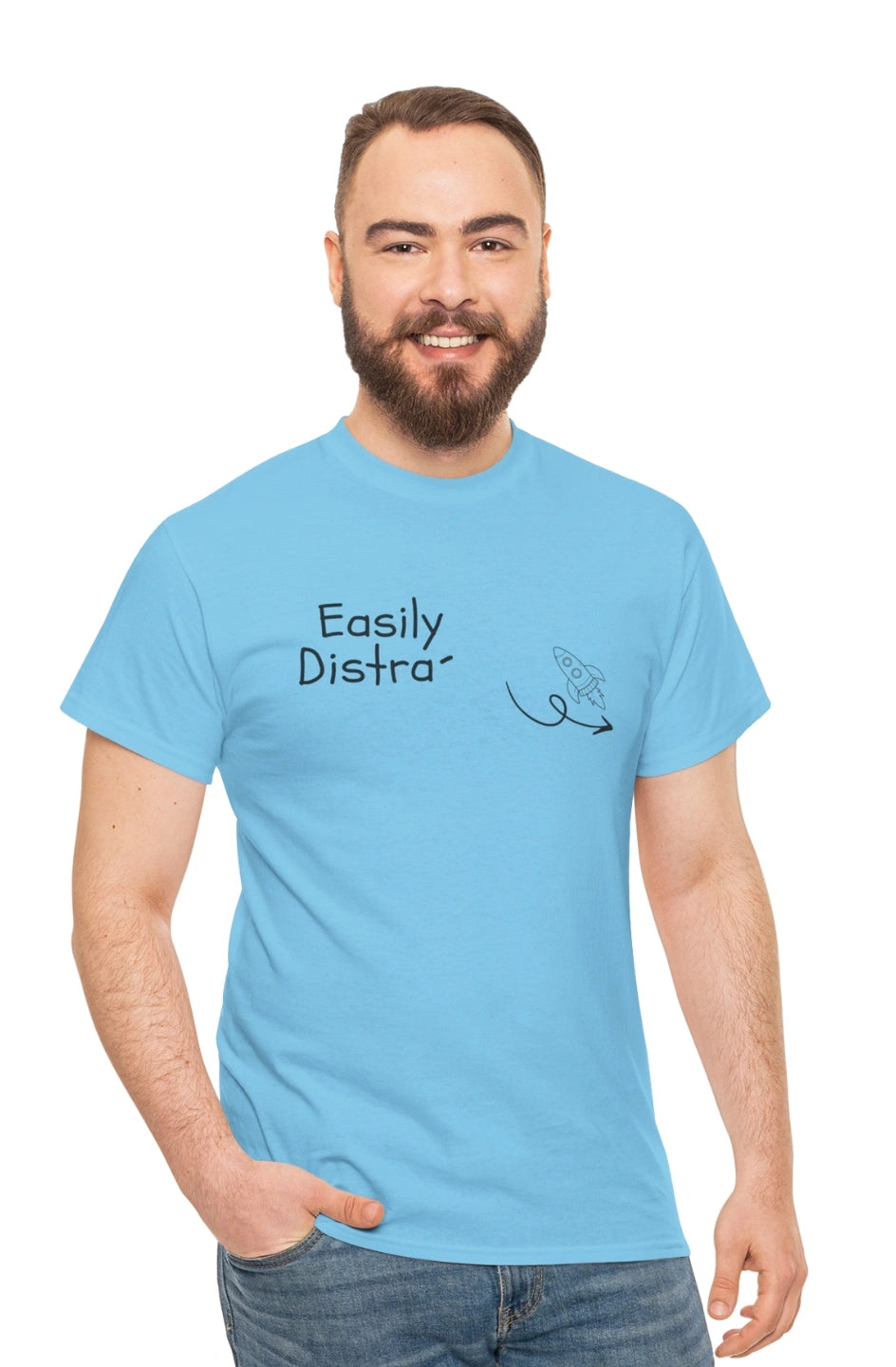 Men's Midweight T-Shirt "Easily Distracted"